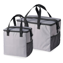 將圖片載入圖庫檢視器 再生聚酯纖維 2WAY 保冷購物袋（原色灰）
